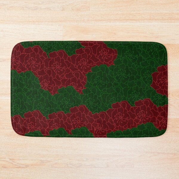 Item preview, Dark Green & Dark Red Flower Collage designed and sold by rainestore.