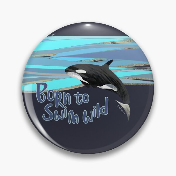 Item preview, Wild open water swimming orca whale for swimmer swim lovers. Caroline Laursen original designed and sold by Caroline Laursen.