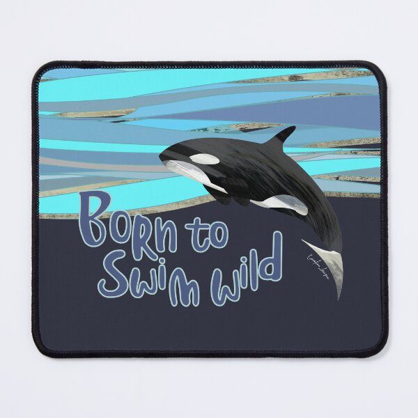 Item preview, Wild open water swimming orca whale for swimmer swim lovers. Caroline Laursen original designed and sold by Caroline Laursen.