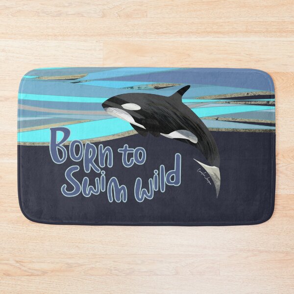 Item preview, Wild open water swimming orca whale for swimmer swim lovers. Caroline Laursen original designed and sold by Caroline Laursen.