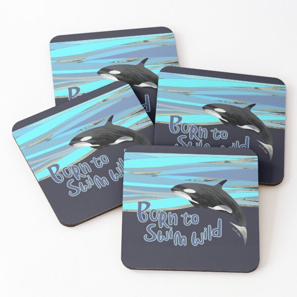 Item preview, Wild open water swimming orca whale for swimmer swim lovers. Caroline Laursen original designed and sold by Caroline Laursen.