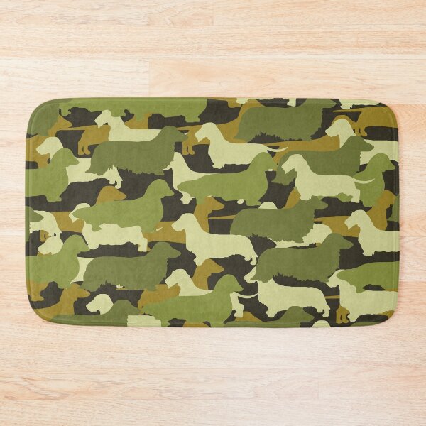 Item preview, Distressed Camo Dachshund Silhouettes  designed and sold by CanisPicta.