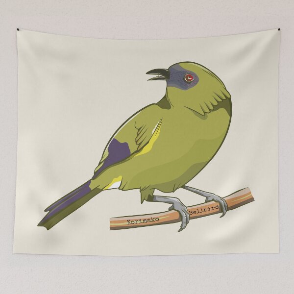 Item preview, Bellbird Korimako nz bird designed and sold by piedaydesigns.