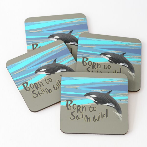 Item preview, Wild open water swimming orca whale for swimmer swim lovers. Caroline Laursen original designed and sold by Caroline Laursen.