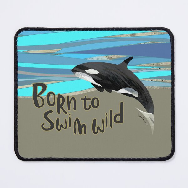 Item preview, Wild open water swimming orca whale for swimmer swim lovers. Caroline Laursen original designed and sold by Caroline Laursen.