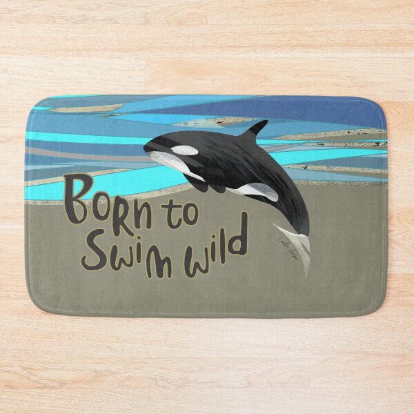 Item preview, Wild open water swimming orca whale for swimmer swim lovers. Caroline Laursen original designed and sold by Caroline Laursen.