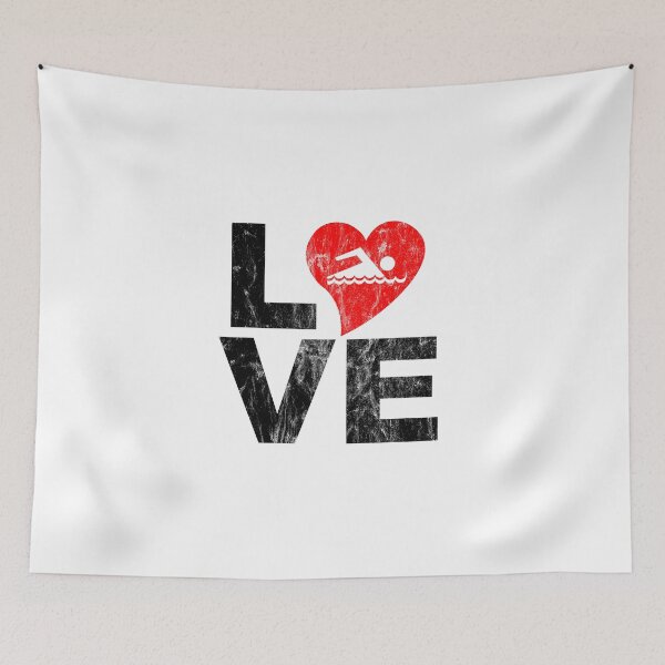 Item preview, LOVE SWIMMING - swimming shirt sport motif designed and sold by THE SUPERIORS SHIRT SHOP.