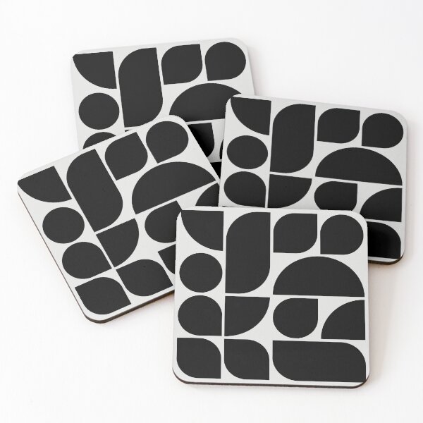 Item preview, Minimal Geometric Shapes 05 | Abstract Art Mid Century Bauhaus Inspired Black designed and sold by MarleneCanto.