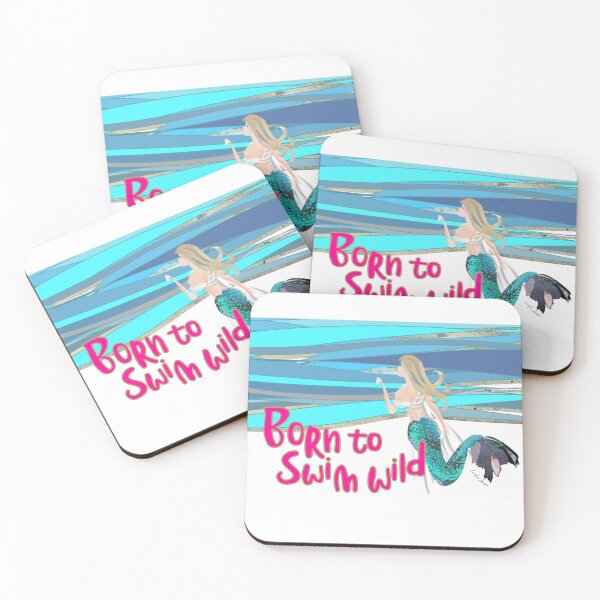 Item preview, Wild open water swimming mermaid for swimmer swim lovers. Caroline Laursen original designed and sold by Caroline Laursen.