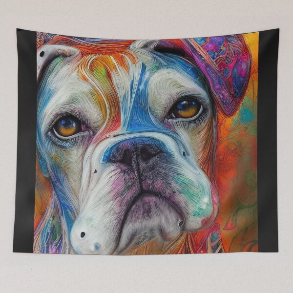 Item preview,  Tribal Boxer Dog Pop Art 1 designed and sold by DiatomDesigns.