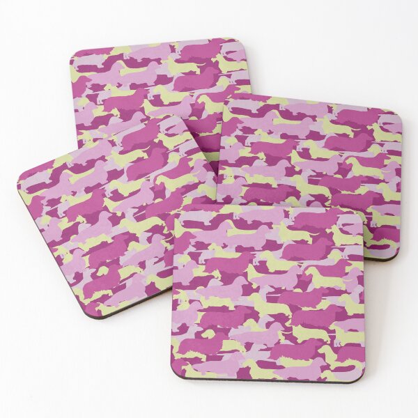 Item preview, Distressed Camo Dachshund Silhouettes - Smooth, Wire, Long, Hair, Coat, Longhair, Wirehair designed and sold by CanisPicta.