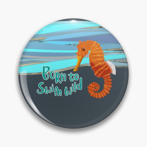 Item preview, Wild open water swimming seahorse for swimmer swim lovers. Caroline Laursen original designed and sold by Caroline Laursen.