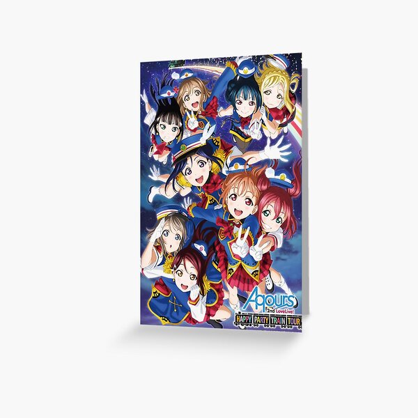 Happy Party Train Aqours Poster Greeting Card For Sale By Flarethevulpix Redbubble