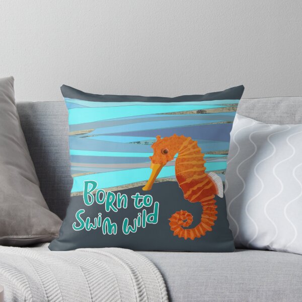 Item preview, Wild open water swimming seahorse for swimmer swim lovers. Caroline Laursen original designed and sold by Caroline Laursen.