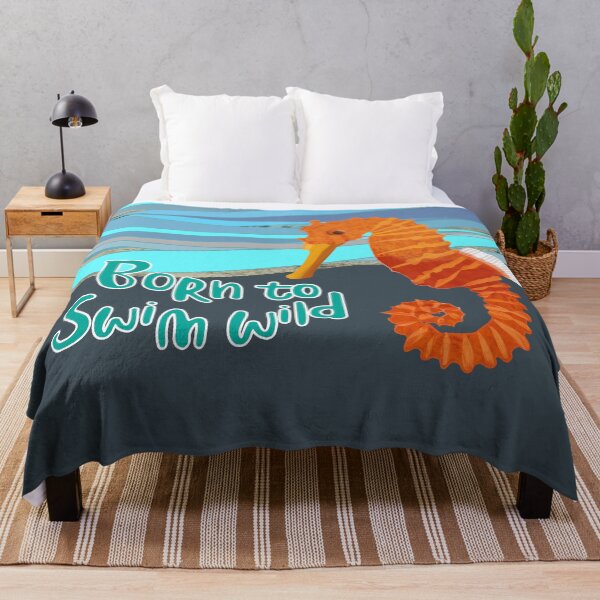 Item preview, Wild open water swimming seahorse for swimmer swim lovers. Caroline Laursen original designed and sold by Caroline Laursen.