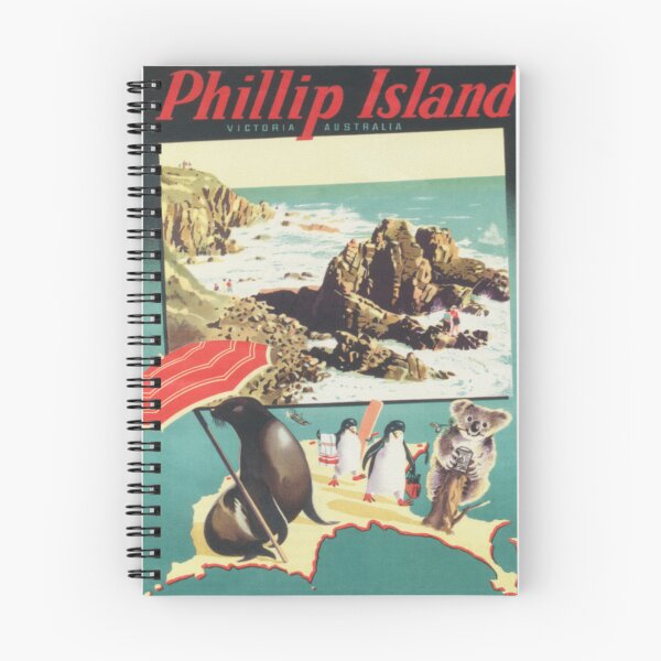 Item preview, Phillips Island, Australia Vintage Travel Poster designed and sold by vintagevivian.