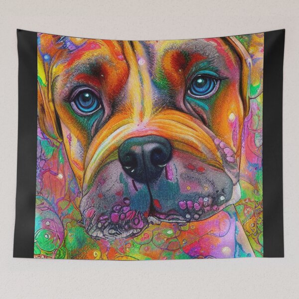 Item preview, Tribal Boxer Dog Pop Art 3 designed and sold by DiatomDesigns.