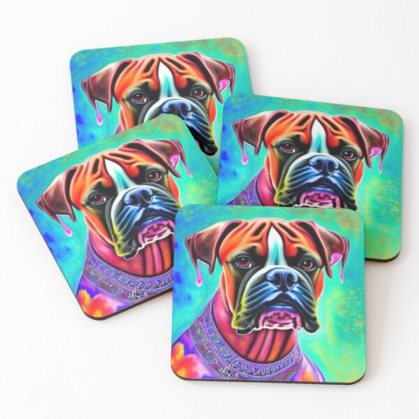 Item preview, Tribal Boxer Dog Pop Art 4 designed and sold by DiatomDesigns.