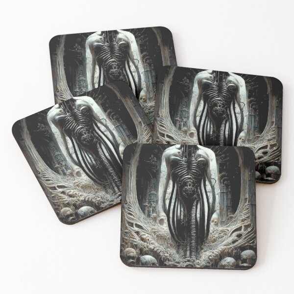 Item preview, An ode to H.R. Giger (original artwork inspired by the Necronomicon of H.R. Giger designed and sold by RollingthatD20.