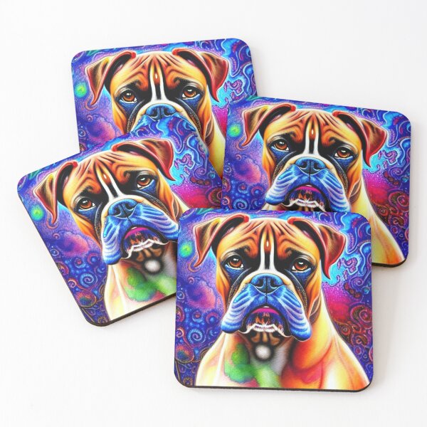 Item preview, Tribal Boxer Dog Pop Art 5 designed and sold by DiatomDesigns.