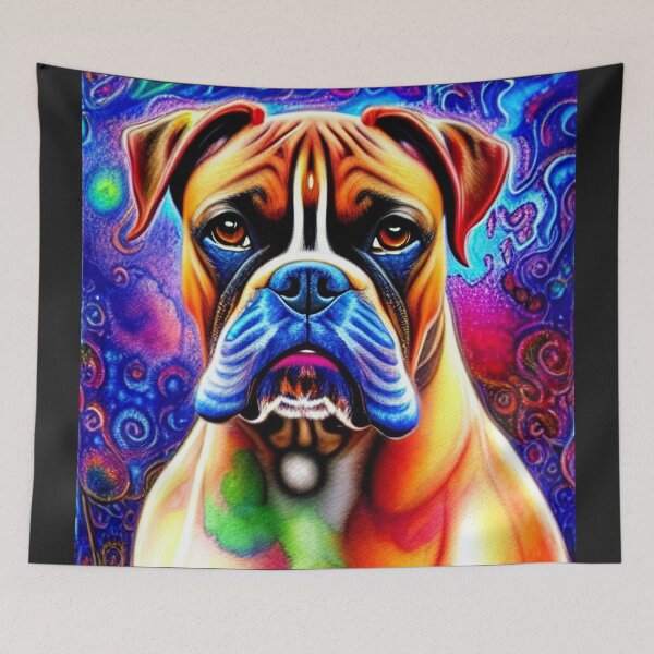 Item preview, Tribal Boxer Dog Pop Art 5 designed and sold by DiatomDesigns.