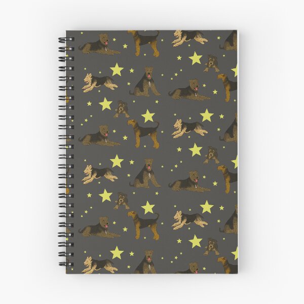 Item preview, Airedale Terriers Pattern Stars Black designed and sold by Ashley Gagnon.