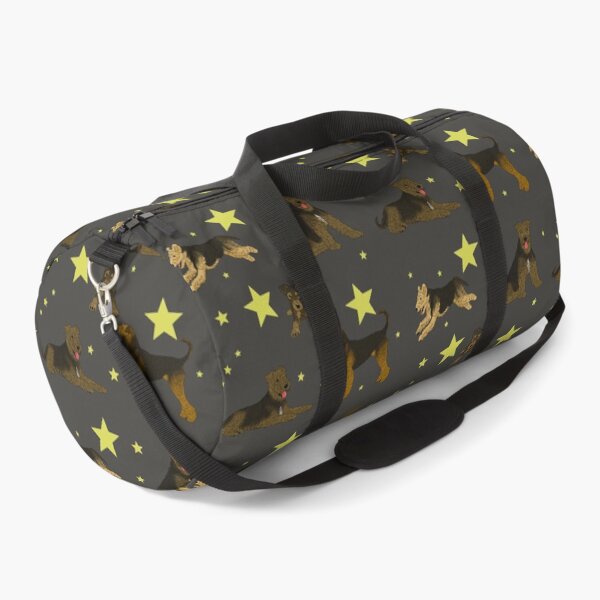 Item preview, Airedale Terriers Pattern Stars Black designed and sold by Ashley Gagnon.
