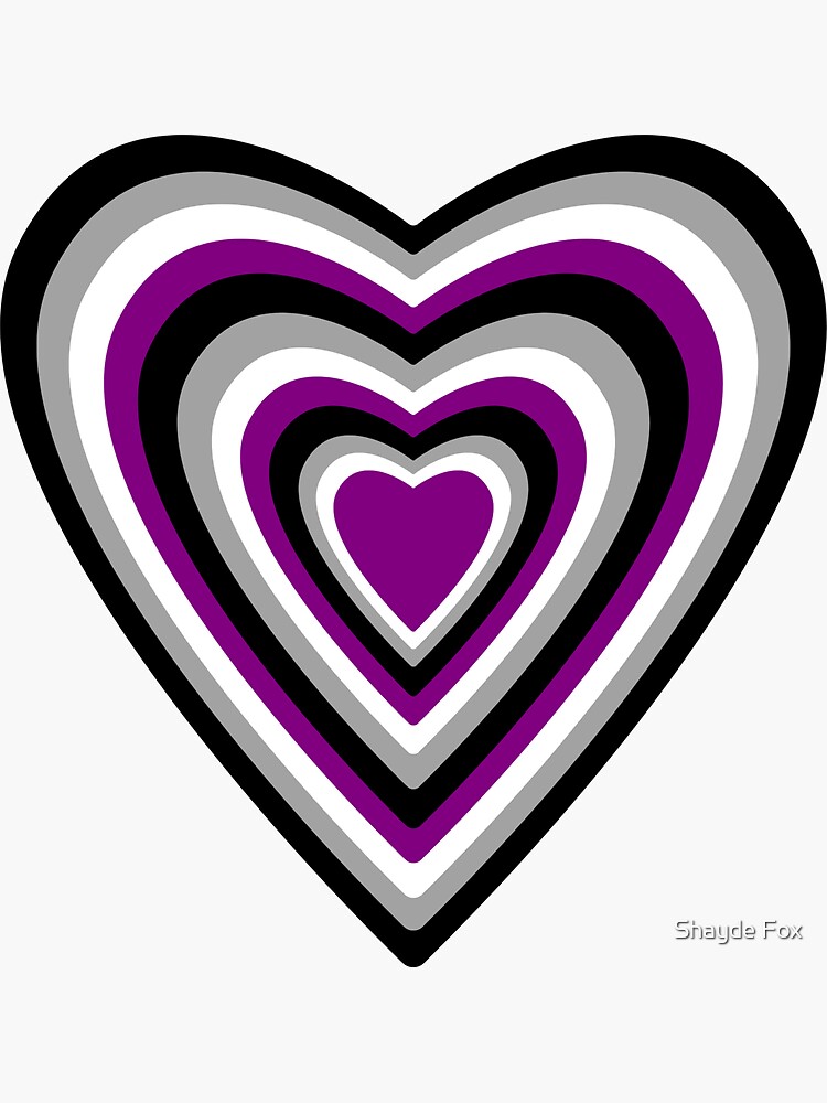 Asexual Pride Heart Sticker For Sale By Shaydefoxdesign Redbubble 0720