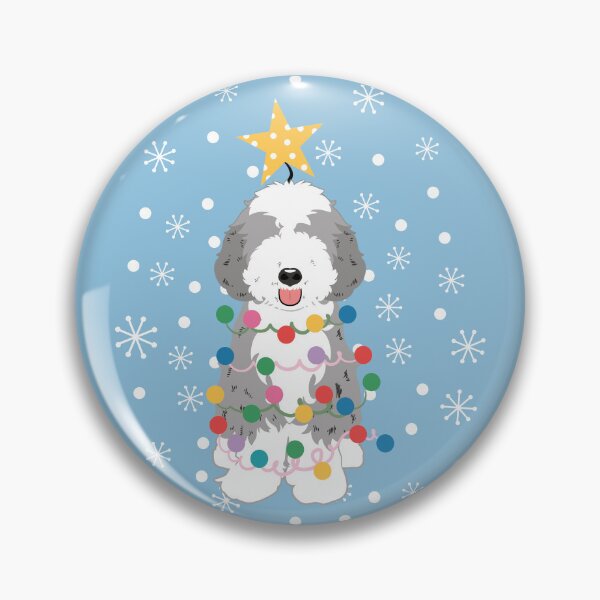 Item preview, blue merle Aussiedoodle Christmas Tree  designed and sold by Lulupainting.