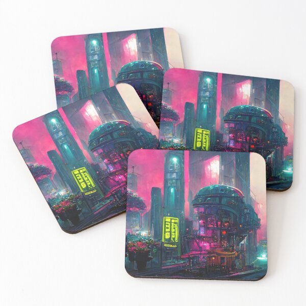 Item preview, Cyberpunk Worlds #CP1-4 designed and sold by DigitalvanShop.