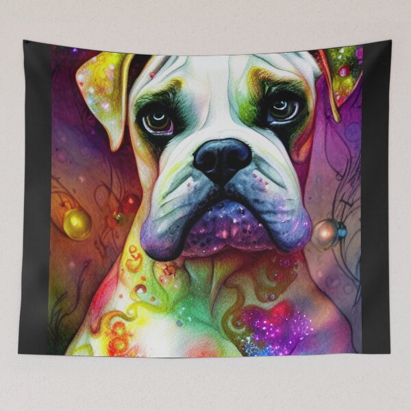 Item preview, Tribal Boxer Dog Pop Art 7 designed and sold by DiatomDesigns.