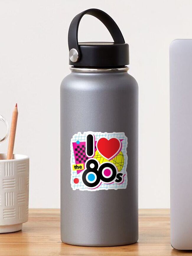 "I Love The 80s" Oval Decal Bumper Sticker - 80s Nostalgia Gift, Premium Vinyl