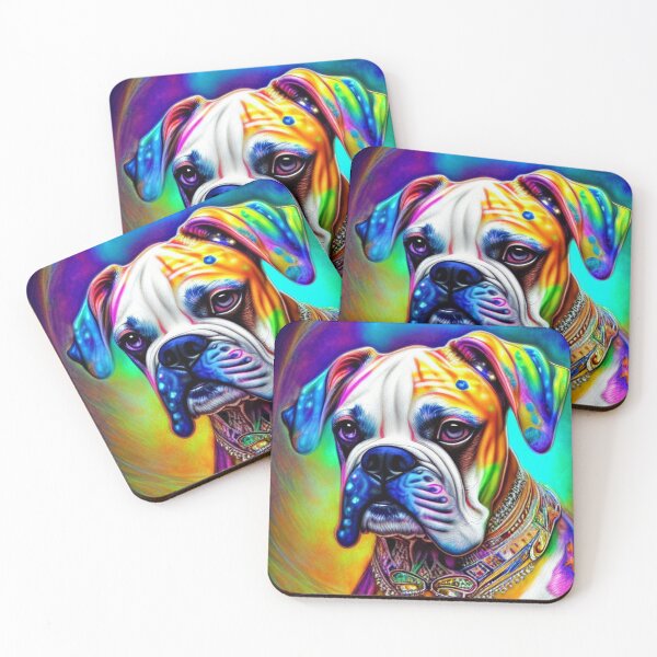 Item preview, Tribal Boxer Dog Pop Art 8 designed and sold by DiatomDesigns.