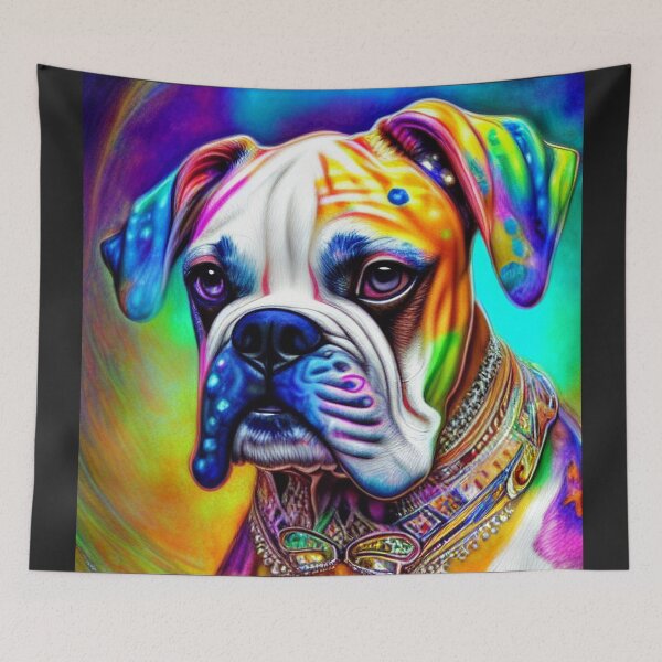 Item preview, Tribal Boxer Dog Pop Art 8 designed and sold by DiatomDesigns.