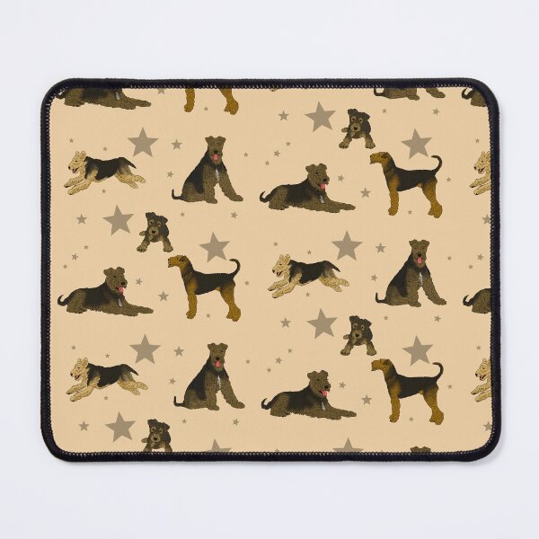 Item preview, Airedale Terriers Pattern Stars Cream designed and sold by Ashley Gagnon.