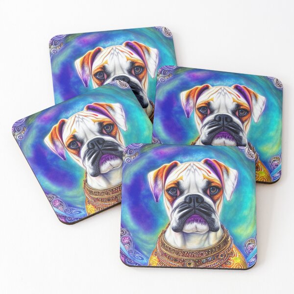 Item preview, Tribal Boxer Dog Pop Art 9 designed and sold by DiatomDesigns.