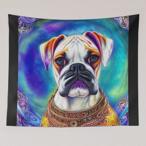 Item preview, Tribal Boxer Dog Pop Art 9 designed and sold by DiatomDesigns.