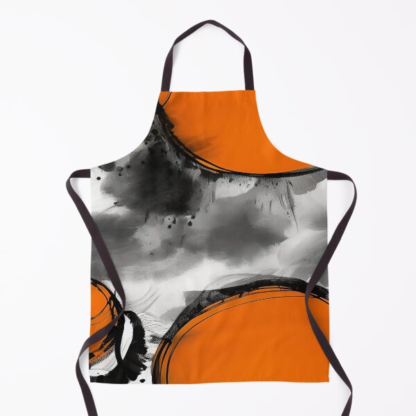 Item preview, Orange Black and Gray Circular Abstract Design designed and sold by deniselynnimage.