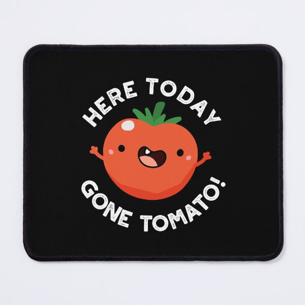 Item preview, Here Today Gone Tomato Funny Veggie Puns (Dark BG) designed and sold by punnybone.