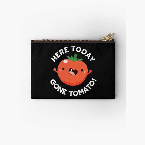 Item preview, Here Today Gone Tomato Funny Veggie Puns (Dark BG) designed and sold by punnybone.