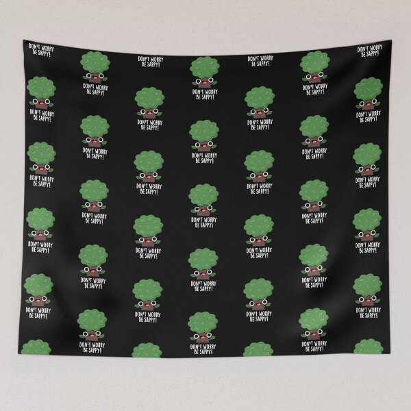 Item preview, Don't Worry Be Sappy Funny Tree Puns (Dark BG) designed and sold by punnybone.