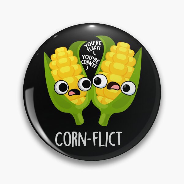 Item preview, Corn-flict Funny Corn Puns (Dark BG) designed and sold by punnybone.