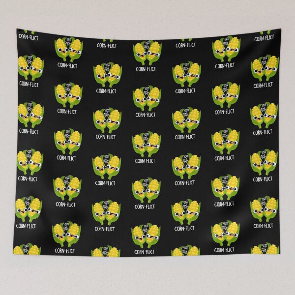 Item preview, Corn-flict Funny Corn Puns (Dark BG) designed and sold by punnybone.