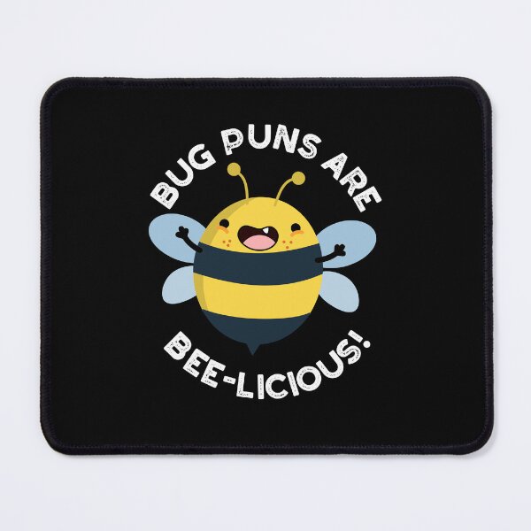 Item preview, Bug Puns Are Bee-licious Funny Bee Puns (Dark BG) designed and sold by punnybone.