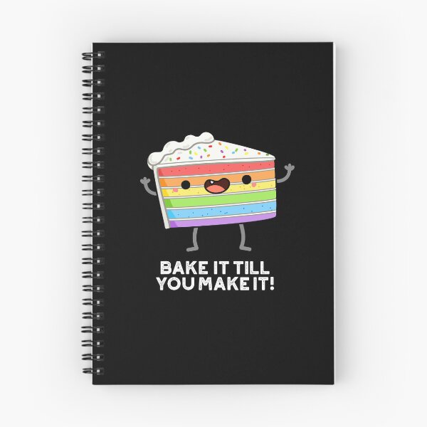 Item preview, Bake It Till YOU Make It Funny Baking Puns (Dark BG) designed and sold by punnybone.