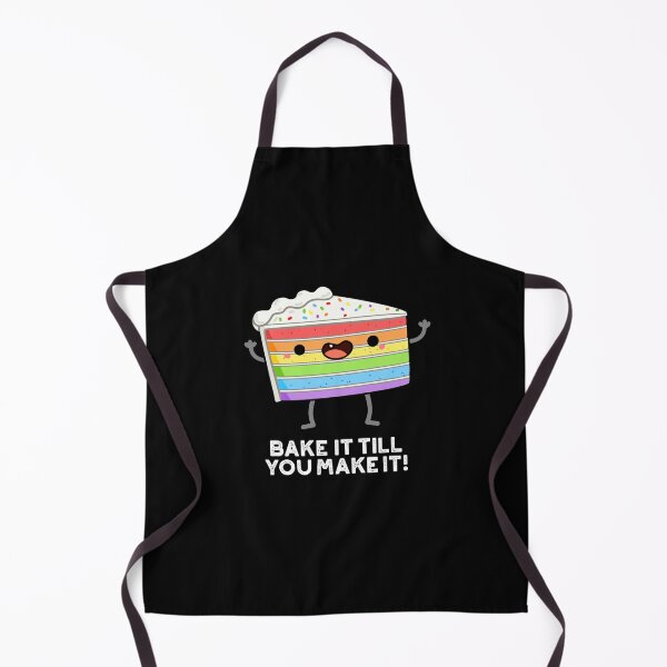 Item preview, Bake It Till YOU Make It Funny Baking Puns (Dark BG) designed and sold by punnybone.