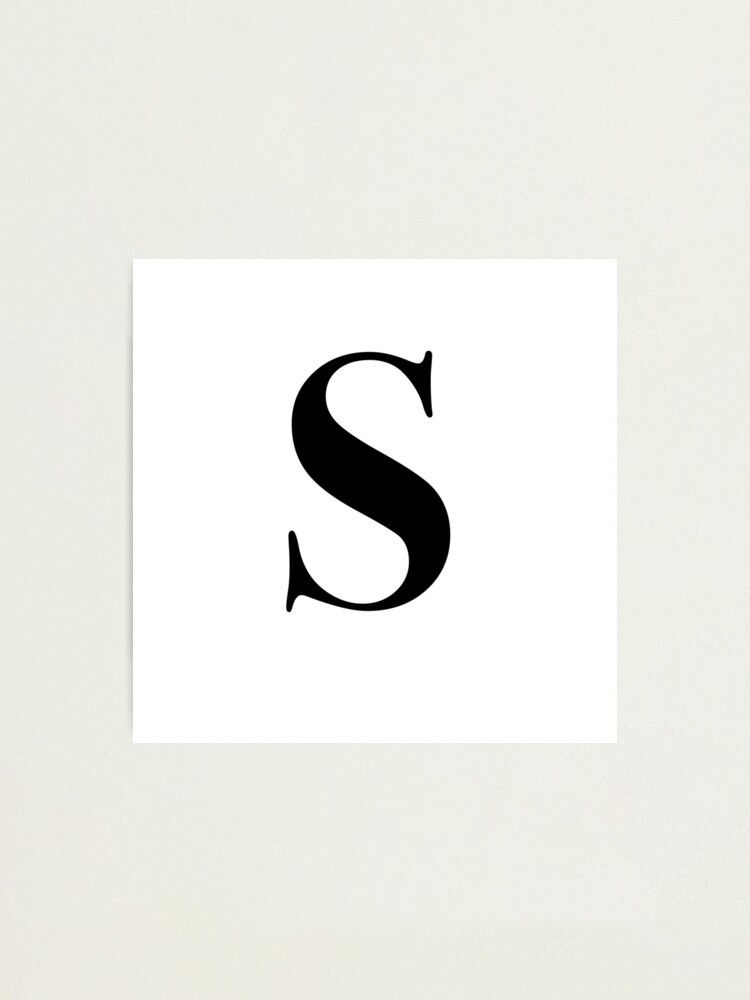 Letter S- monogram initial