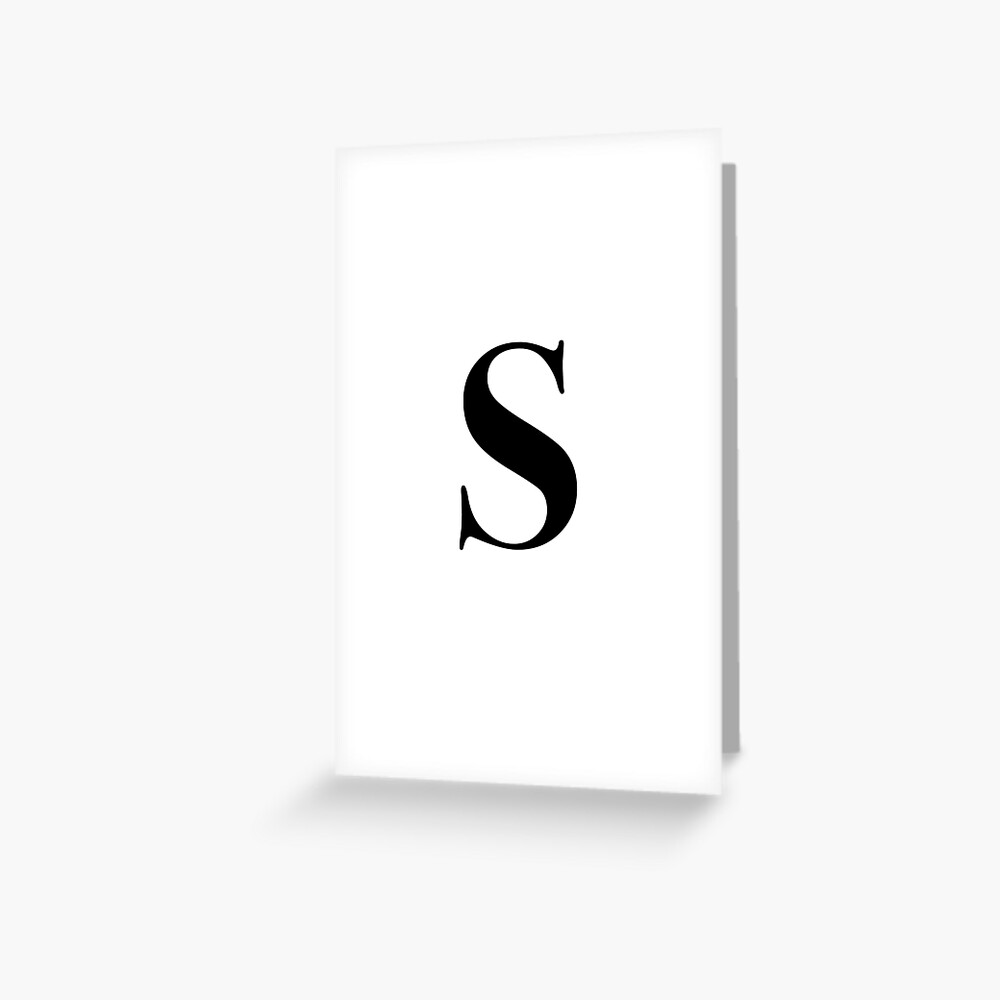 Letter S- monogram initial