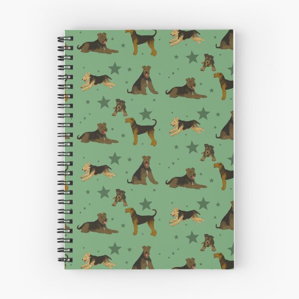 Item preview, Airedale Terriers Pattern Stars Sage designed and sold by Ashley Gagnon.