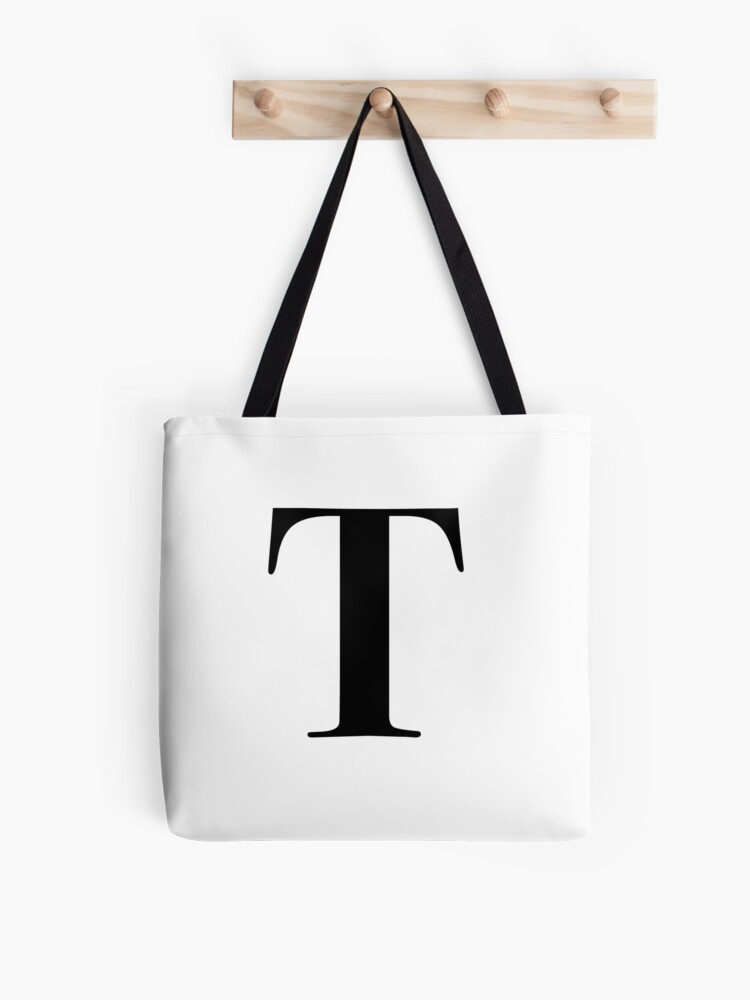 Letter T Monogram Tote Bag